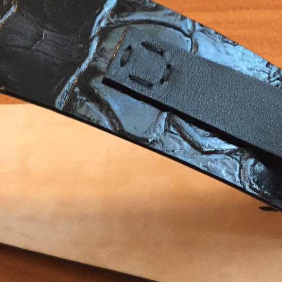 Pernice' Croc Embossed Leather Belt - Picture 7 of 8